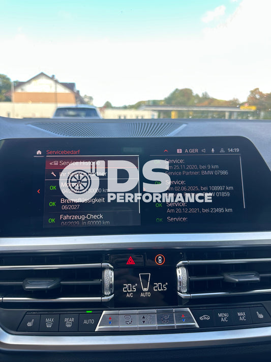 BMW Service Eintrag / Serviceeintrag Digital & iDrive für F & G Modelle