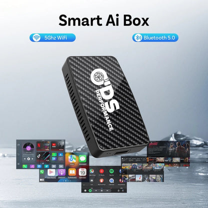 DS Performance AI Box – Netflix & YouTube im Auto | Wireless CarPlay & Android Auto Adapter
