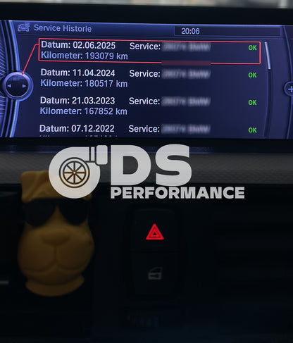 BMW Service Eintrag / Serviceeintrag Digital & iDrive für F & G Modelle