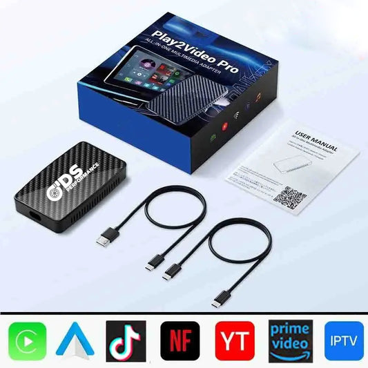 DS Performance AI Box – Netflix & YouTube im Auto | Wireless CarPlay & Android Auto Adapter